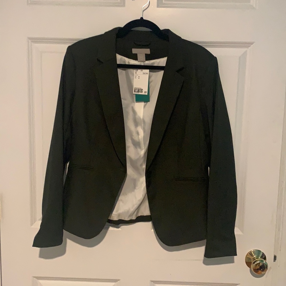 H&M military green blazer